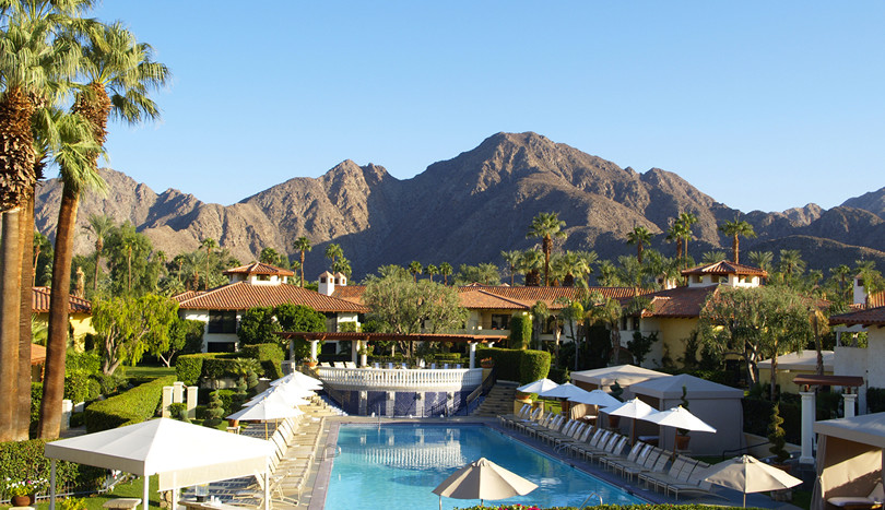 Pool with view to the mountains.